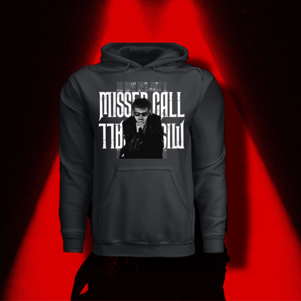 ‘MISSED CALL’ CONCURT GRAPHIC HOODIE